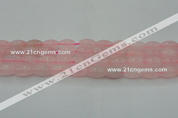 CRQ691 15.5 inches 8*13mm rice rose quartz beads wholesale