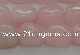 CRQ696 15.5 inches 10*14mm nuggets rose quartz beads wholesale