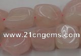 CRQ699 15.5 inches 13*18mm - 15*25mm nuggets rose quartz beads