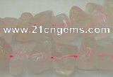 CRQ700 15.5 inches 8*12mm - 10*15mm rose quartz chips beads