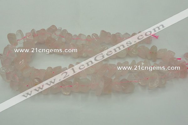 CRQ700 15.5 inches 8*12mm - 10*15mm rose quartz chips beads