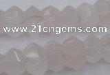 CRQ703 15.5 inches 8*12mm - 10*14mm faceted nuggets rose quartz beads