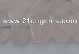 CRQ704 15.5 inches 13*18mm - 15*20mm faceted nuggets rose quartz beads