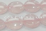 CRQ73 15.5 inches 20mm flat round natural rose quartz beads