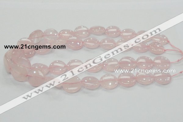 CRQ73 15.5 inches 20mm flat round natural rose quartz beads