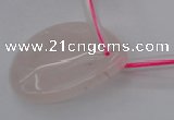 CRQ730 Top drilled 30*40mm flat teardrop rose quartz beads