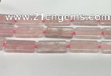 CRQ752 15.5 inches 20*40mm rectangle rose quartz beads