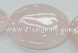 CRQ76 15.5 inches 50mm flat round natural rose quartz beads