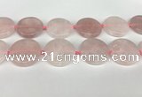 CRQ762 15.5 inches 35mm flat round rose quartz beads