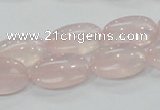 CRQ77 15.5 inches 12*20mm oval natural rose quartz beads wholesale