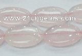 CRQ78 15.5 inches 13*25mm oval natural rose quartz beads wholesale