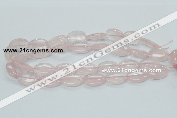 CRQ78 15.5 inches 13*25mm oval natural rose quartz beads wholesale