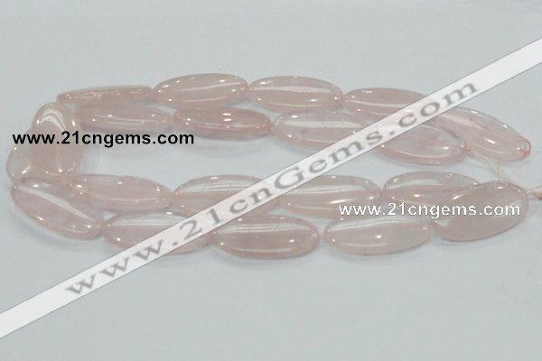 CRQ79 15.5 inches 20*40mm oval natural rose quartz beads wholesale