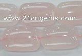 CRQ82 15.5 inches 18*25mm rectangle natural rose quartz beads