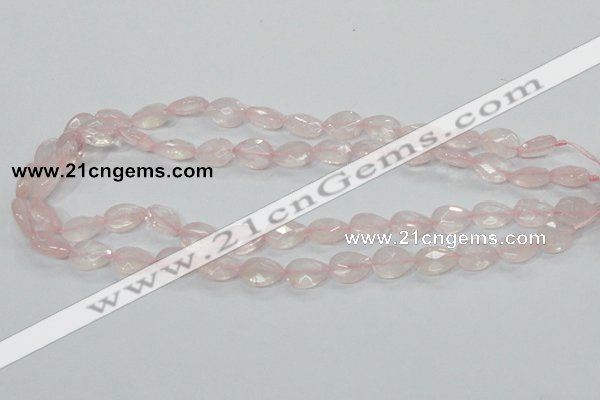 CRQ86 15.5 inches 10*14mm faceted teardrop natural rose quartz beads