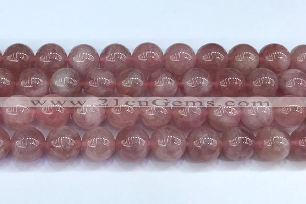 CRQ894 15 inches 12mm round Madagascar rose quartz beads