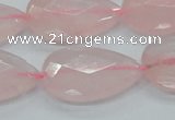 CRQ90 15.5 inches 20*30mm faceted teardrop natural rose quartz beads