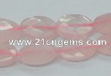 CRQ91 15.5 inches 13*18mm faceted oval natural rose quartz beads