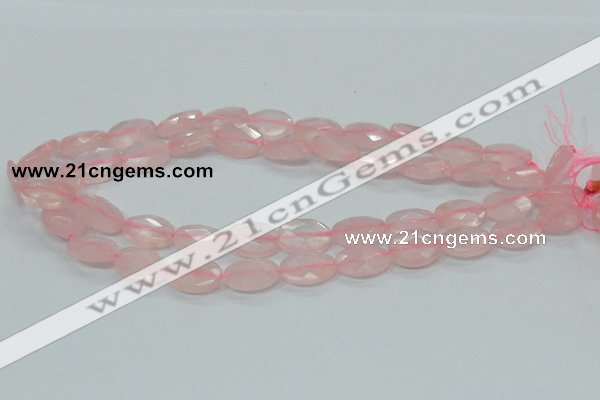 CRQ91 15.5 inches 13*18mm faceted oval natural rose quartz beads