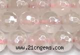 CRQ911 15 inches 8mm faceted round AB-color rose quartz beads