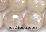 CRQ913 15 inches 12mm faceted round AB-color rose quartz beads