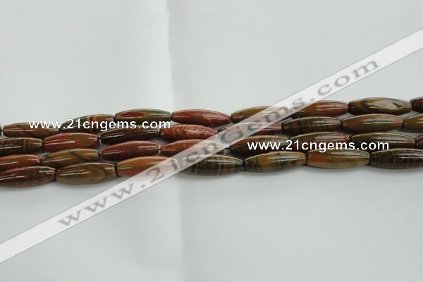 CRS101 15.5 inches 10*30mm rice rainbow jasper stone beads