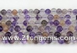 CRU1019 15.5 inches 8mm round mixed rutilated quartz beads