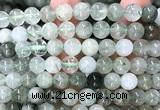 CRU1132 15 inches 8mm round green rutilated quartz beads wholesale