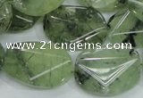 CRU114 15.5 inches 18*26mm faceted freefrom green rutilated quartz beads