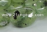 CRU116 15.5 inches 22*30mm faceted oval green rutilated quartz beads