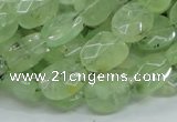 CRU118 15.5 inches 10*12mm faceted freeform green rutilated quartz beads