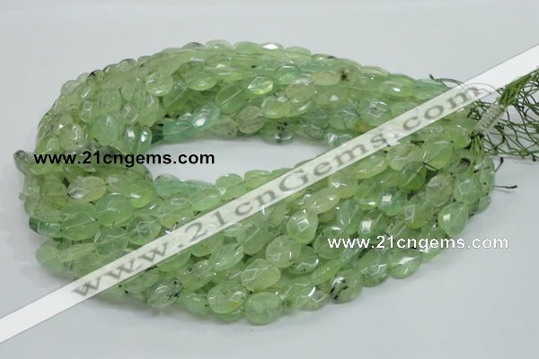CRU118 15.5 inches 10*12mm faceted freeform green rutilated quartz beads