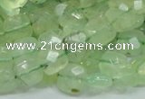 CRU120 15.5 inches 10*10mm faceted square green rutilated quartz beads