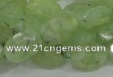 CRU123 15.5 inches 12*18mm faceted nugget green rutilated quartz beads