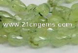 CRU124 15.5 inches 8*12mm faceted teardrop green rutilated quartz beads