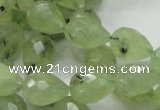 CRU125 15.5 inches 11*16mm faceted teardrop green rutilated quartz beads