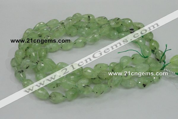 CRU126 15.5 inches 13*19mm faceted teardrop green rutilated quartz beads