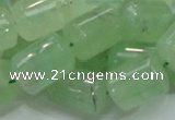 CRU134 15.5 inches 12*17mm column green rutilated quartz beads