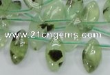 CRU136 15.5 inches 9*17mm marquise green rutilated quartz beads