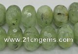 CRU143 15.5 inches 13*18mm faceted rondelle green rutilated quartz beads