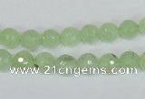 CRU200 15.5 inches 6mm faceted round green rutilated quartz beads