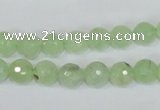 CRU201 15.5 inches 8mm faceted round green rutilated quartz beads