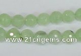 CRU202 15.5 inches 10mm faceted round green rutilated quartz beads