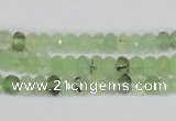 CRU205 15.5 inches 4*6mm faceted rondelle green rutilated quartz beads