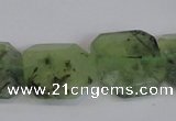 CRU223 15.5 inches 20*20mm freeform green rutilated quartz beads