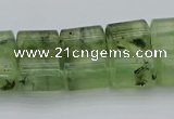 CRU226 15.5 inches 10*14mm triangle green rutilated quartz beads