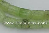 CRU227 15.5 inches 10*14mm tube green rutilated quartz beads