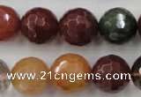 CRU416 15.5 inches 16mm faceted round Multicolor rutilated quartz beads