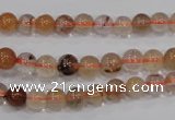 CRU452 15.5 inches 6mm round Multicolor rutilated quartz beads