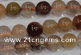 CRU455 15.5 inches 10mm round Multicolor rutilated quartz beads